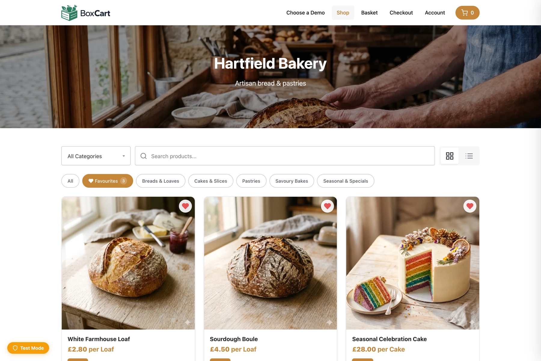 Product Grid with Sidecart
